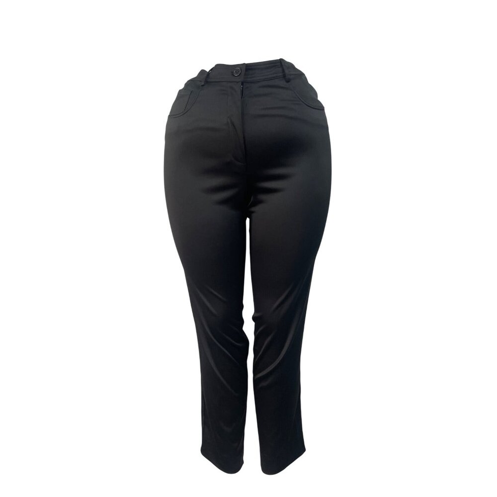 Victor Costa Occasion Black High-Waist Stretch Skinny Pants Women’s Size 16